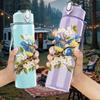 1PC Bird Nest With Spring Flower Print 750ml Color Plastic Sports Water Bottle Leakproof Flip Straw Lid Suitable for Sports Office Home Use
