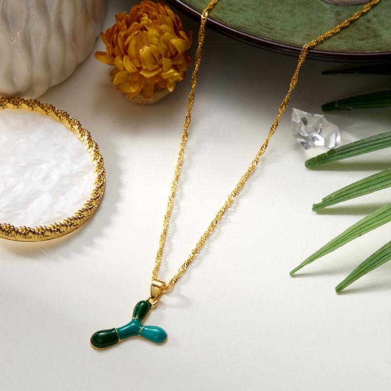 Personalized Colorful Letter Alloy Necklace Adjustable Chain Everyday Wear Letter Pendant Chokers For Women Unique Gift