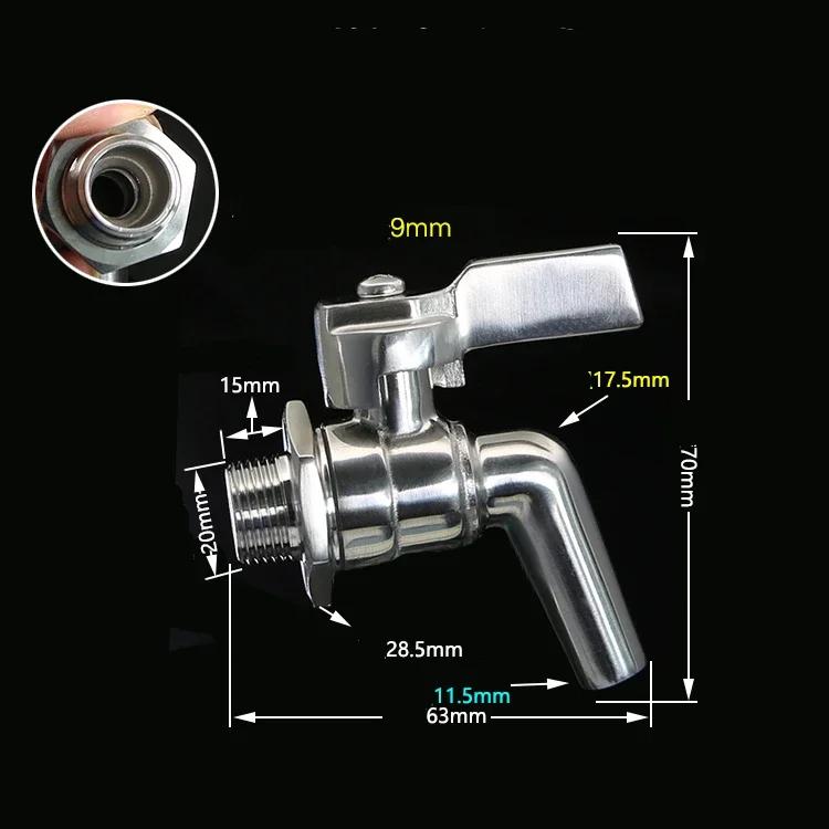 1/8 1/2 3/4 1 Inch 304 Roestvrij Staal Bierfust Kraan/rode Wijn Kraan/drankmachine Waterfilter Aftap