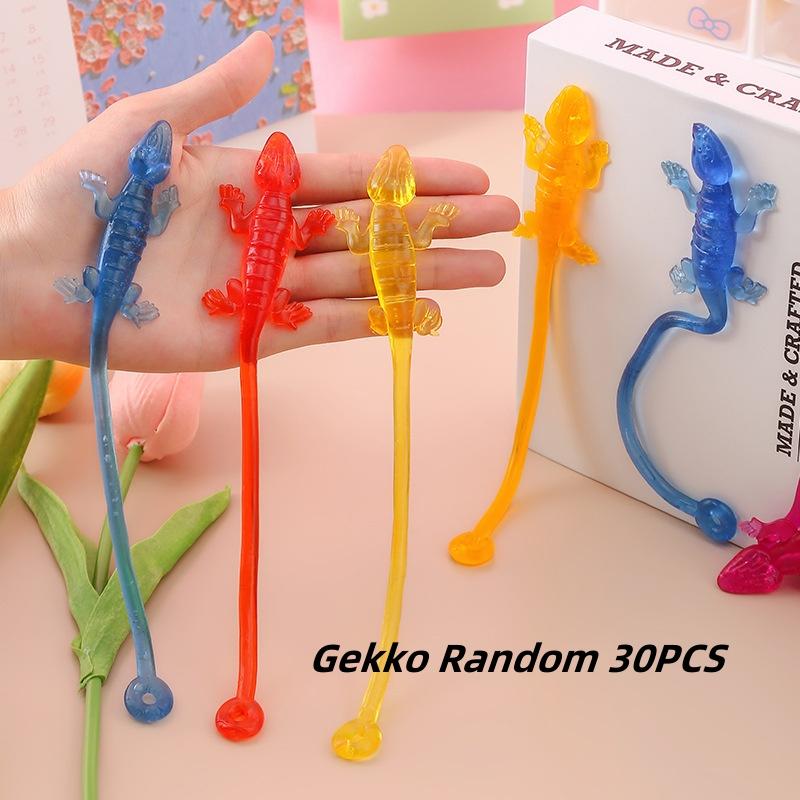 5/10/20 PCS Elastic Reptile Toys Christmas Gifts Sticky Fidget Stuffing Kids Gecko Funny Target Ball