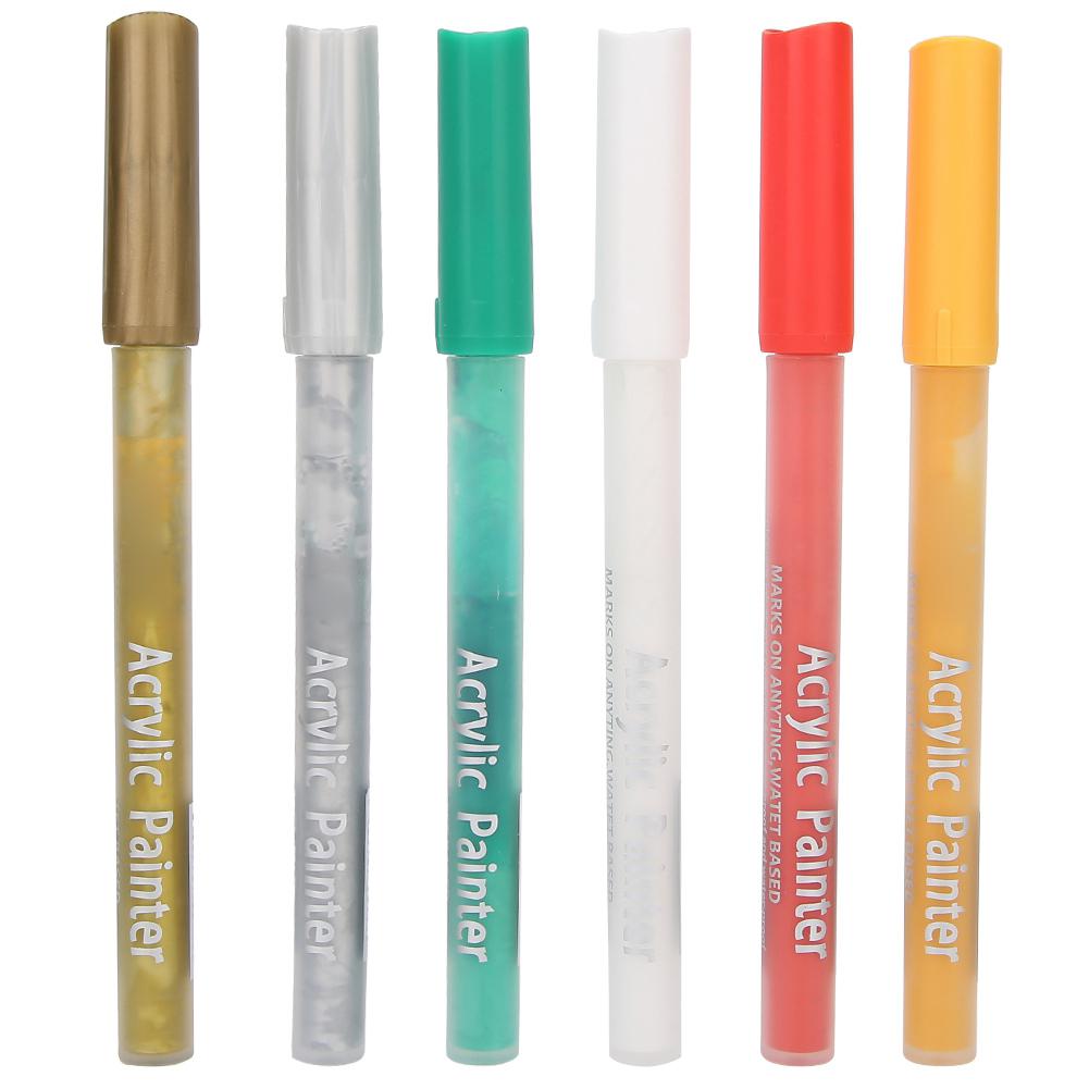 Coloured Acrylic Marker Pen Kit Non Toxic Water Based Painting Drawing Tool(12 Colors )