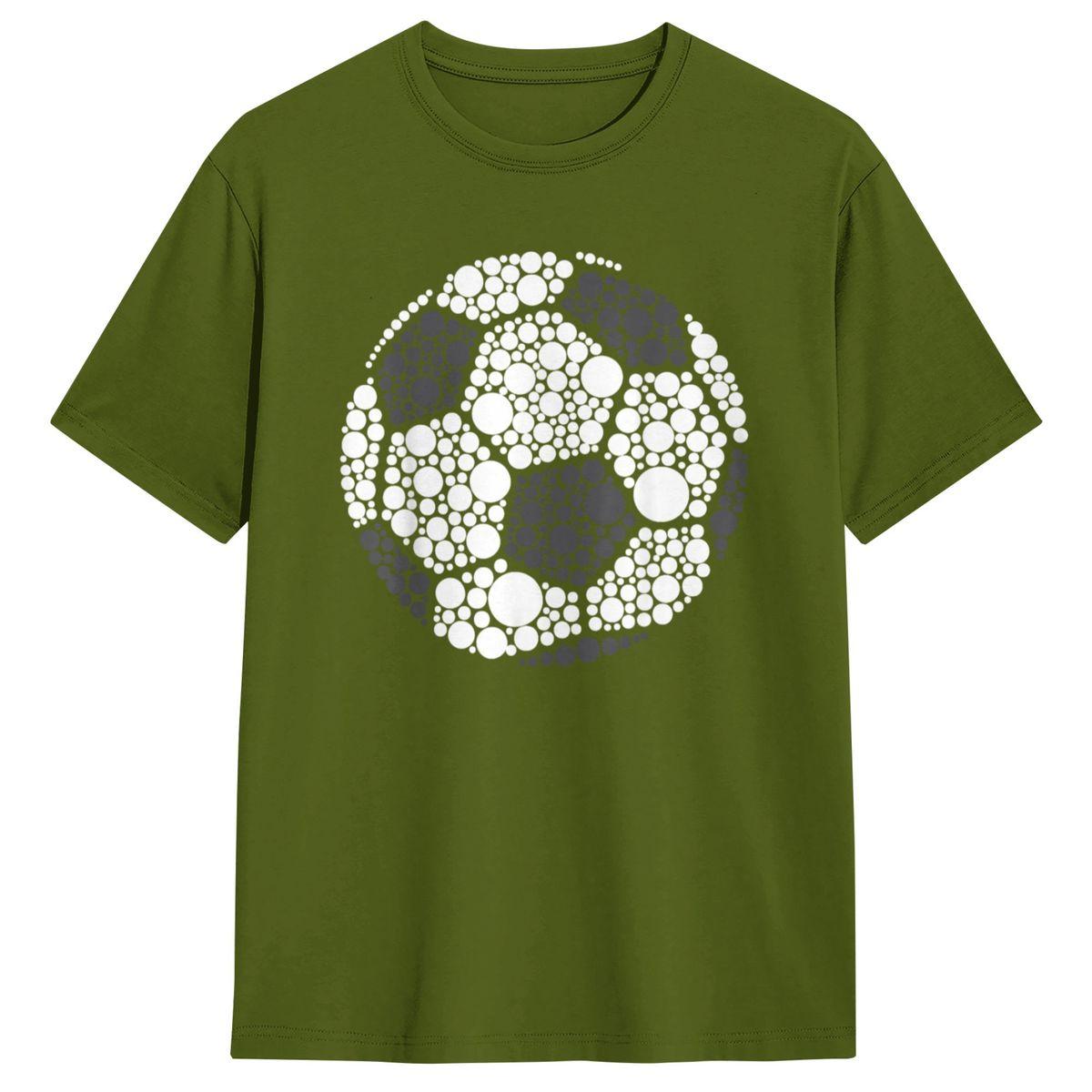 Винтажная футболка Счастливый День Точек 2025 В горошек Футбольный Мяч Любитель Хлопковые Футболки Модная Крутая Футболка для Мужчин С коротким рукавом Топы 4XL