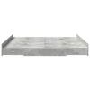 Storage Bed Frame Concrete Grey 180 X 200 Cm Particleboard