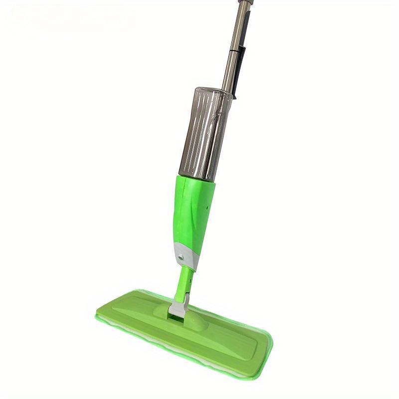

1 шт., швабра с распылителем для мытья полов, многоразовая швабра из суперволокна, плоская швабра для влажной/сухой уборки кухонных деревянных полов, чистка композитной плитки, паркетных полов 1PCS зелёный