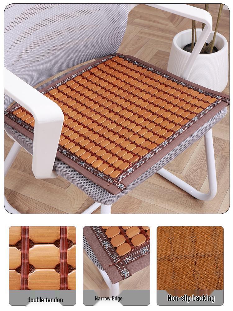 Breathable Bamboo Summer Cool Mat Cushion for Office and Car Chairs