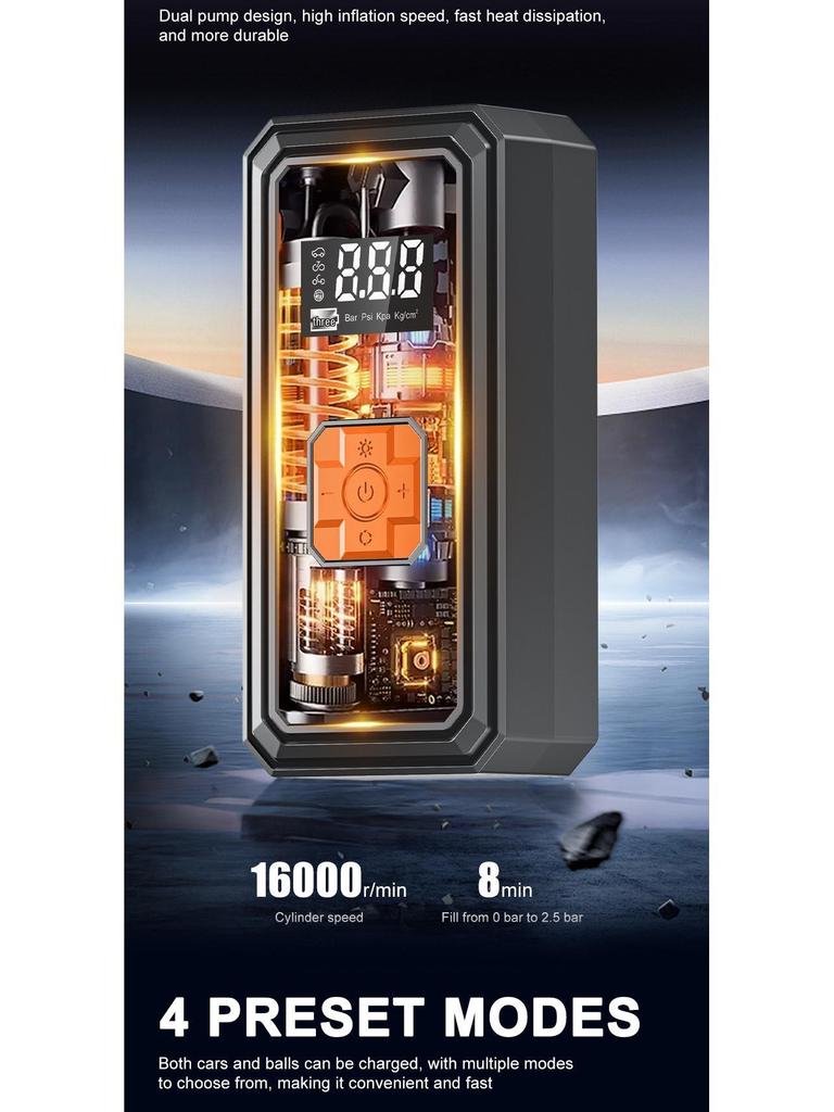 Wireless Electric Portable Tire Inflator for Cars