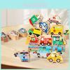 Kids Dinosaur Traffic Ocean Wooden Blocks For Developmental Play And Handeye Coordination