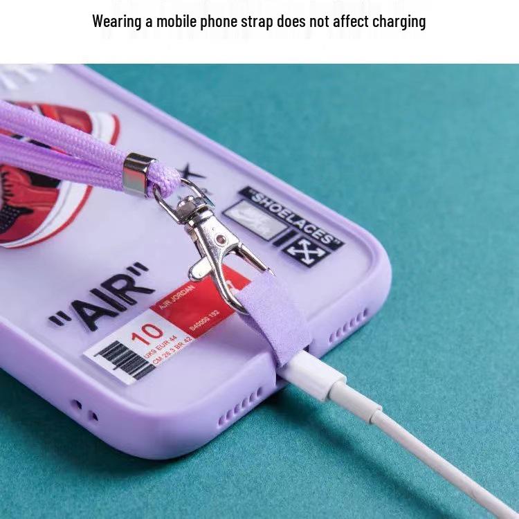 Adjustable Crossbody Mobile Phone Lanyard - Nylon Anti-Lost, Anti-Drop Neck Strap with DIY Gasket