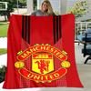 1pc Blanket - Manchester United FC Logo Print Design, Lightweight Blanket for Sofa, Bed- Soft &Warm, Gift for All Seasons