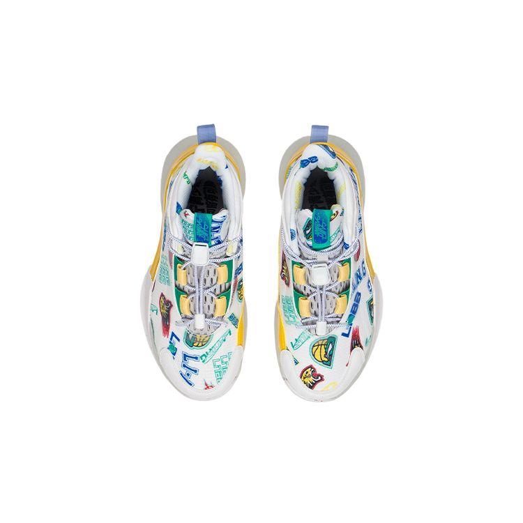 Li Ning Team 2.0 Basketball Shoes Kids Sneakers White Green YKBS016-3