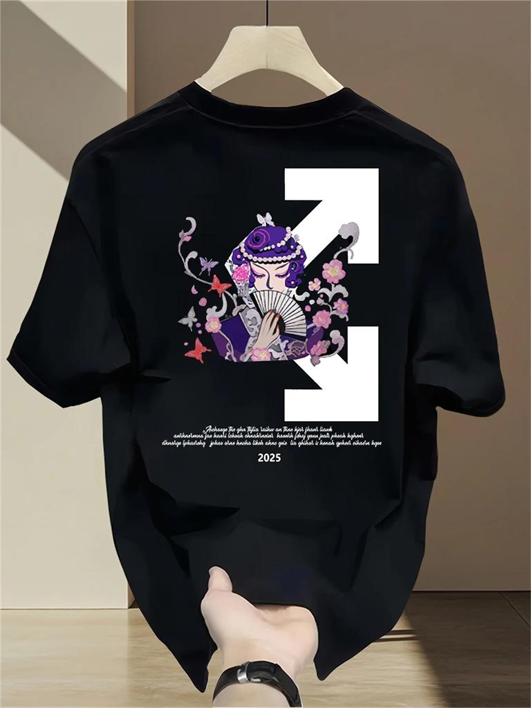 Zcela nové vysoce kvalitní 100% bavlněné tričko pro pánské léto, ležérní, volný a prodyšný top