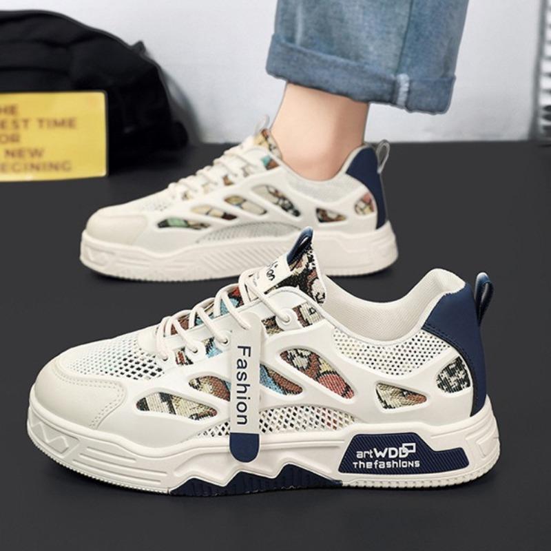 Summer New Trend Men Casual Flat Shoes Breathable Soft Soled Men Sneakers Tennis Leather Jogging Sport Shoes Versatile Masculino