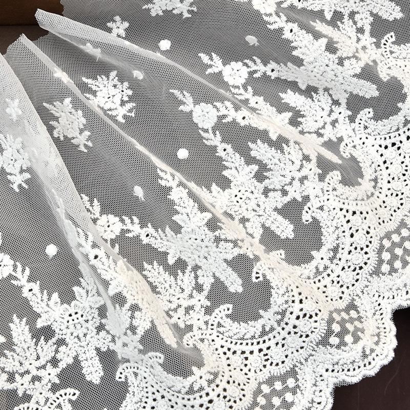 

1метр/лот 23см(9inch) широкая белая/бежевая кружевная ткань для украшения одежды бежевый