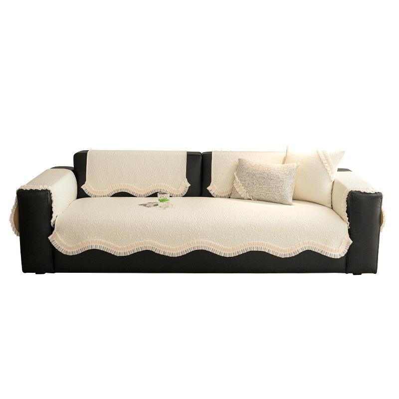 Leather Sofa Cushion, Summer And Summer Non-Slip Seat Cushion  New High-End Cool Doudou Mat Cover Cloth Towel