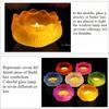 Seven Color Glass Lotus Oil Lamp Household Candle Holder Candlestick Buddha Before Offering The Long Ming Lamp Table Decoration