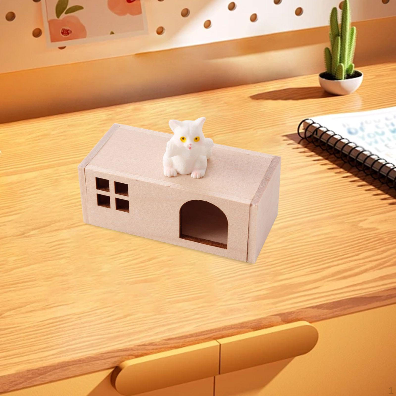 

1/12 Кукольный домик Миниатюрный Домик для питомца Фигурка Аксессуар Реквизит Сцена Игрушка Праздничное украшение Куклы Cat