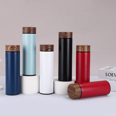 Wood Grain Thermos Cup Stainless Steel Creative Portable Straight Cup Car Teacup