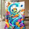 Ocean Adventure Turtle 3 Theme Blanket Lightweight Warm Flannel Blanket Decorative Throw Blanket for Home Decoration