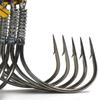 5pcs Treble Jig Fishhooks Fishing Tackle Barbed Hooks new High Carbon Steel Hook  Sports