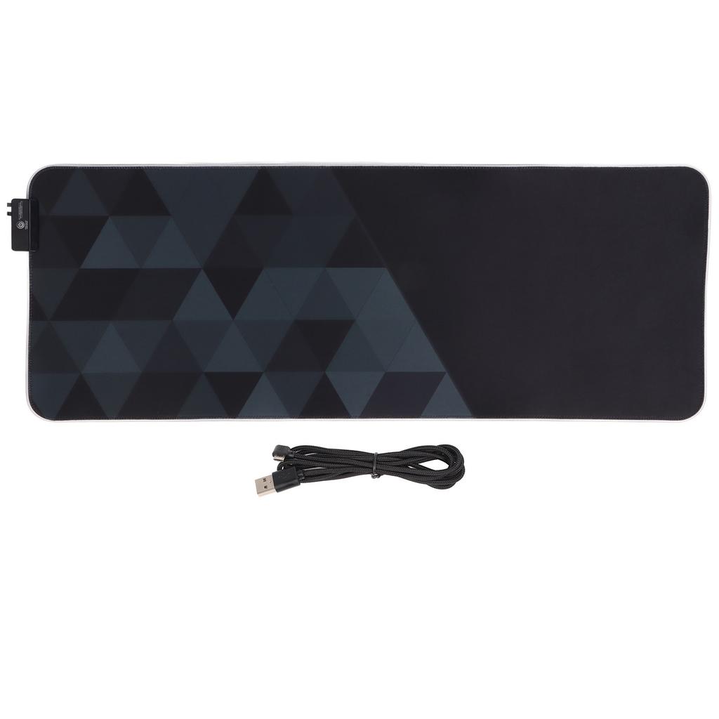 RGB Mouse Pad Anti Slip Bottom Colorful Lighting USB Powered Multifunctional Oversized Design Desk Mouse Pad for Home