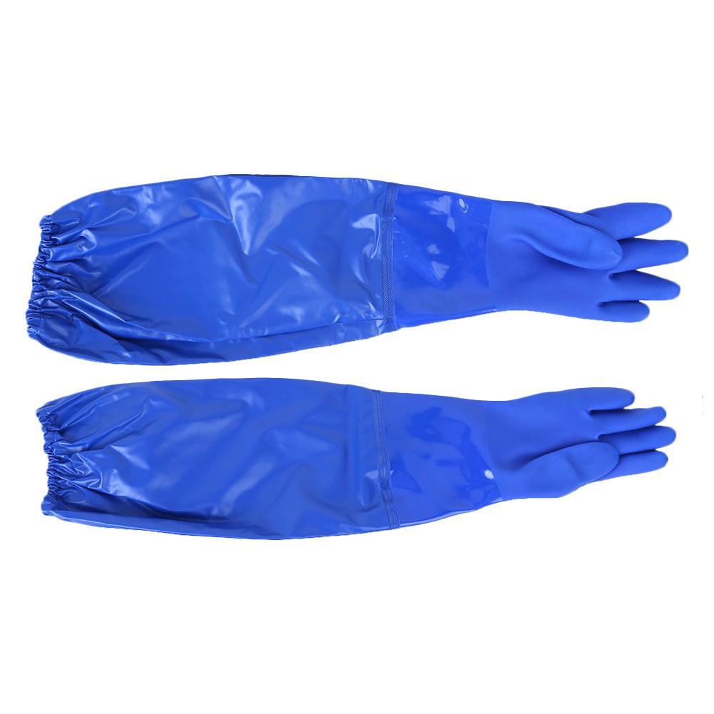 Sleeve Anti Chemical Gloves PVC Acid Alkali Oil Resistant Hands Protector for Industry Laboratory Electronics(8 )