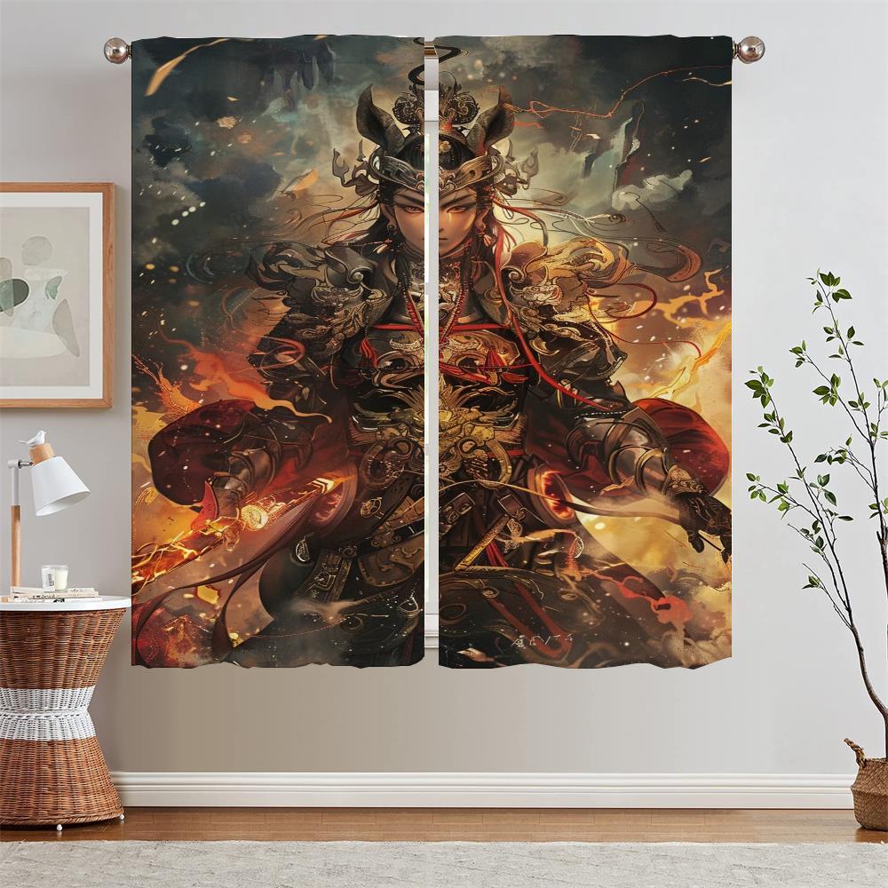 

Шторы для спальни, затемняющие шторы для гостиной, жалюзи в виде головы лошади, гуаньинь, завитки, перегородки, бисерные шторы, подхваты для штор, жалюзи для кухни W50xH70cmx2pcs-CL