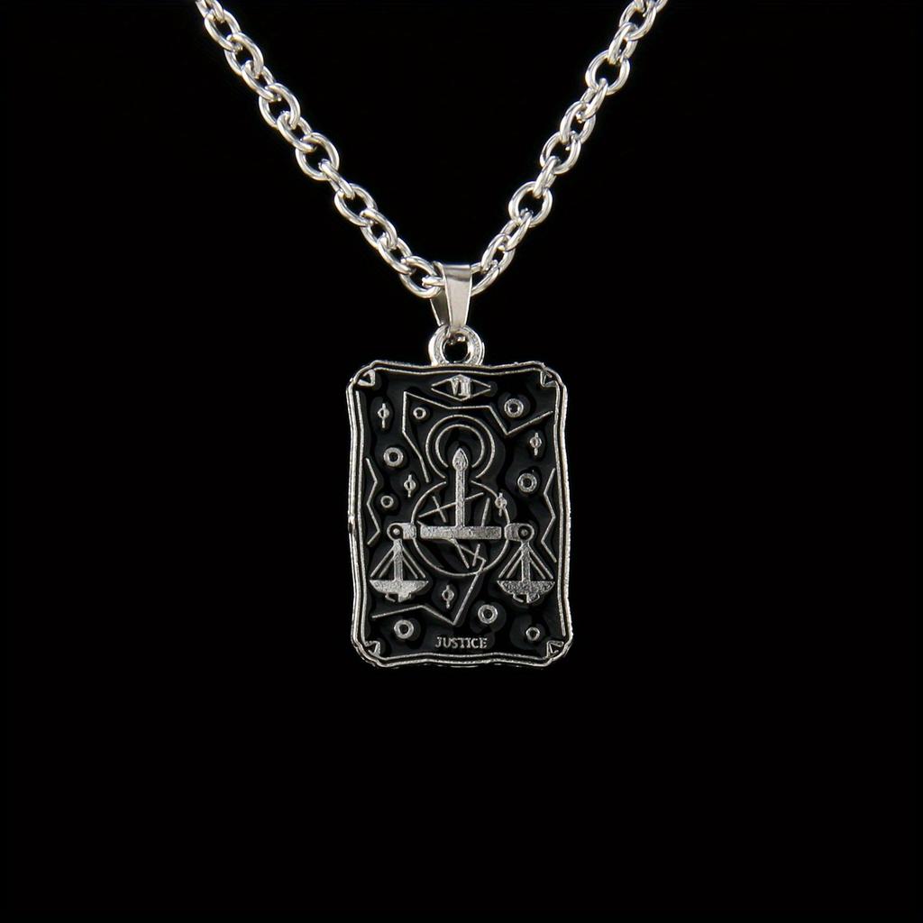 Fashionable Star, Moon, Death and Lovers Tarot Fortune Teller Element Pendant Necklace, The Best Gift for Family and Friends
