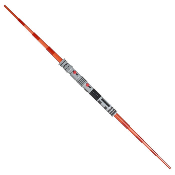 Sabre laser de Dark Maul à double lame électronique de Star Wars, sabre laser rouge sous licence officielle, convient aux déguisemen
