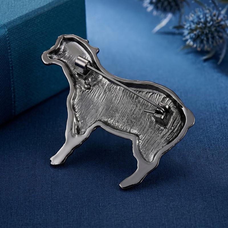 Trendy Rhinestone Enamel Sheep Brooches For Women Unisex Elegant Zodiac Animal Pins Casual Party Jewelry Accessories Gifts