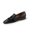 2025 Spring Genuine Leather Women Shoes Casual Slip-On Loafers Comfortable Simple Shoes Square Toe Shoes Woman Zapatos De Mujer
