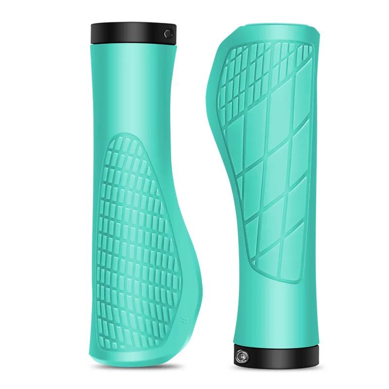 1 Pair Bicycle Grip MTB Silicone Grip Ergonomic Anti-slip Bicycle Handlebar Cover Mountain Bike Riding Shockproof Handlebar Grip
