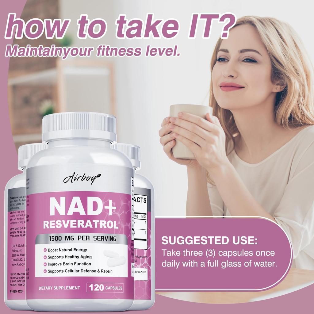 Nad+ 1200mg + Resveratrol 300 mg Antioxidans