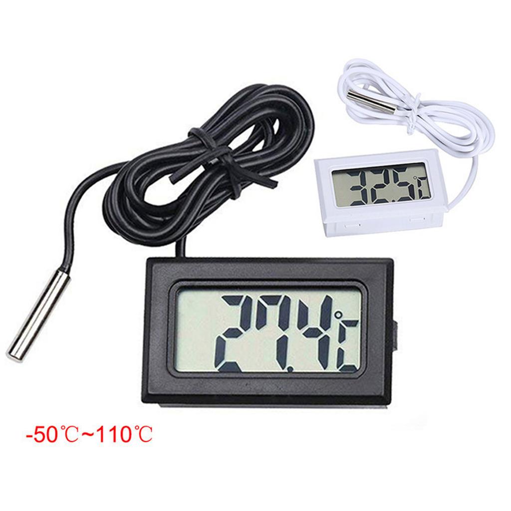 Digital Thermometers with Waterproof Probe LCD Thermometers for Fridge Temperature Monitor Temperature Measuring Meter