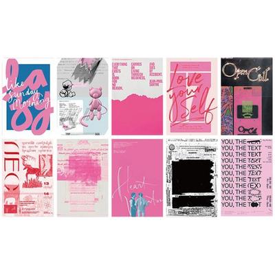 Girls Coco [Set of 10] Love Postcard Photo Card Emotional Background Photo Sticker Interior Prop Wall Decoration, Set of 10
