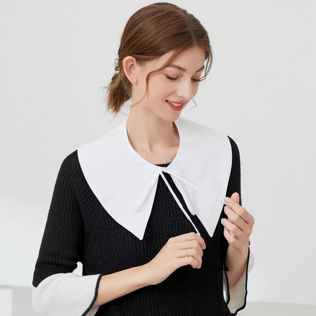 Women Lace Fake Collar Blouse Cloud Shoulder Doll Collar Detachable Shirt Collar Blouse Top Collars For Women Dropshipping