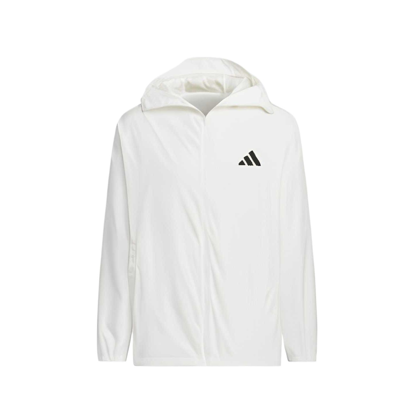 Adidas Couple Series Simple Comfortable Fashion Versatile Long Sleeve Jacket Unisex Jacket Han-Jade-White KA9323 L