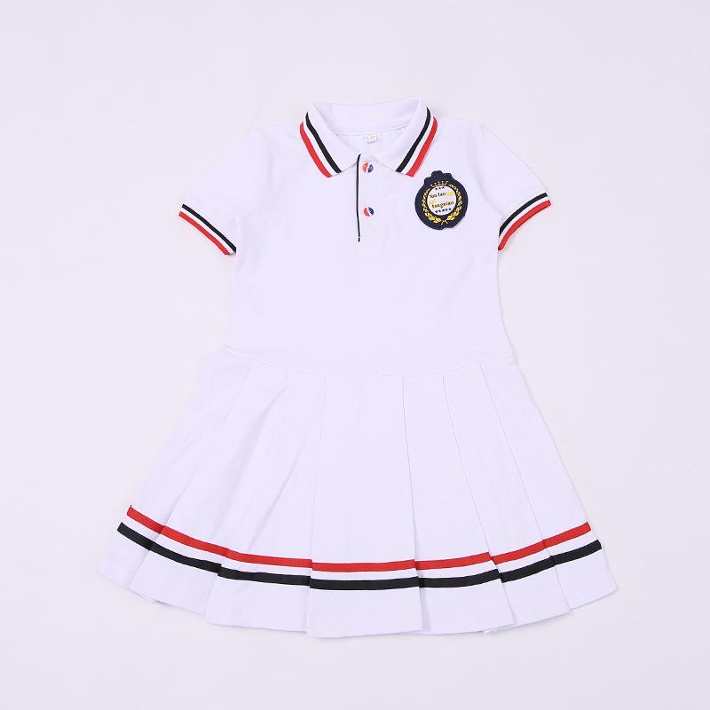 British Academy Style Summer Kindergarten Uniform: Pure Cotton Short-Sleeve Set with Shorts and Skirt