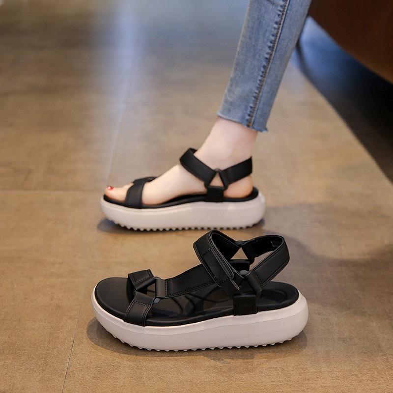 Fashion and comfortable soft-soled sandals women's summer new versatile leisure sports thick-soled Velcro
