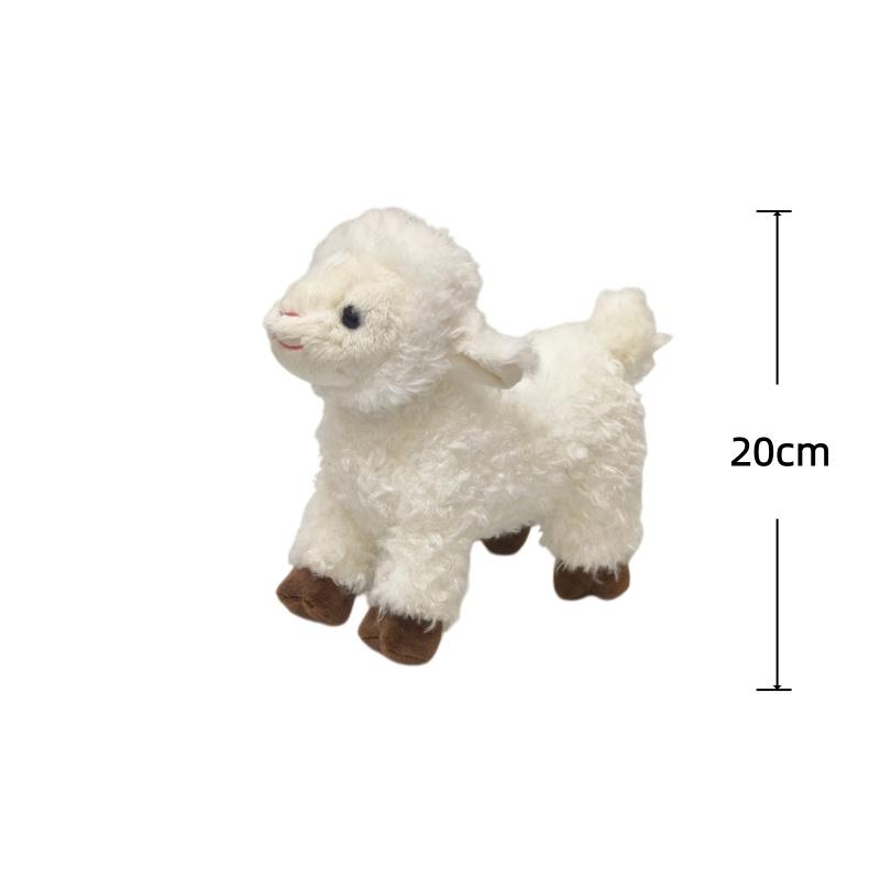 Sheep Plush Toys Standinglying Sheep Stuffed Doll 20Cm Simulated Animal Toys Home Decor Toys Creative Birthday Surprise Gifts