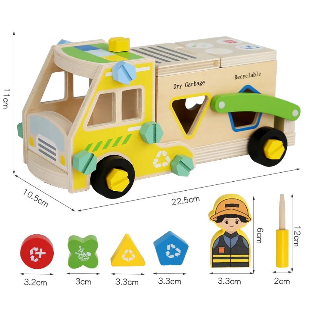 Montessori Wooden Toys Pretend Play Tools Construction Toy Nut Screw Disassembly Assembly Toolbox Educational Toys for Kids