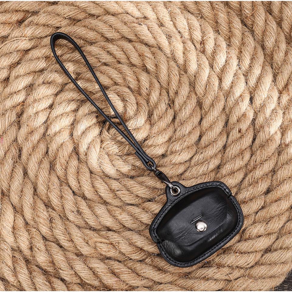 Sony WF-1000XM4 Leather Protective Case with Lanyard for Bluetooth Earphones