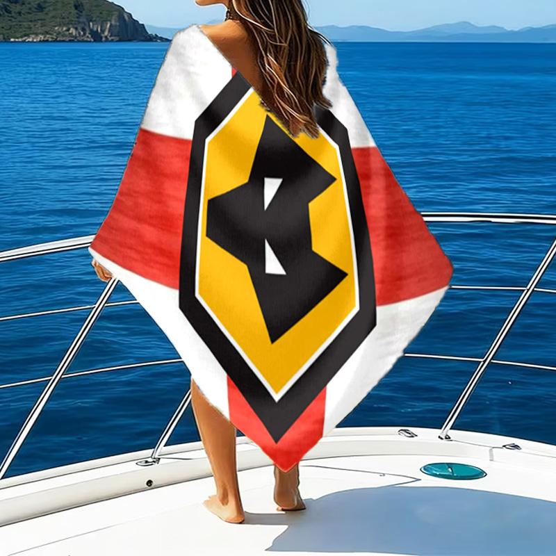 Strandtuch mit Aufdruck des Wolfs-Teamemblems, superweiche Mikrofaser, perfektes Geschenk zum Geburtstag, für Pool, Strand, Reisen, für Familie und Freunde