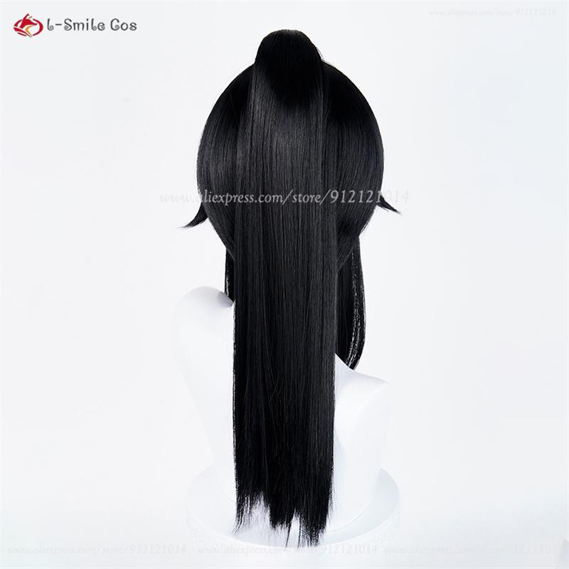 Ayano Aishi Cosplay Wig 53cm Black Ponytail Wigs For Women Costumes Anime Cosplay Wig Heat Resistant Synthetic Hair Halloween
