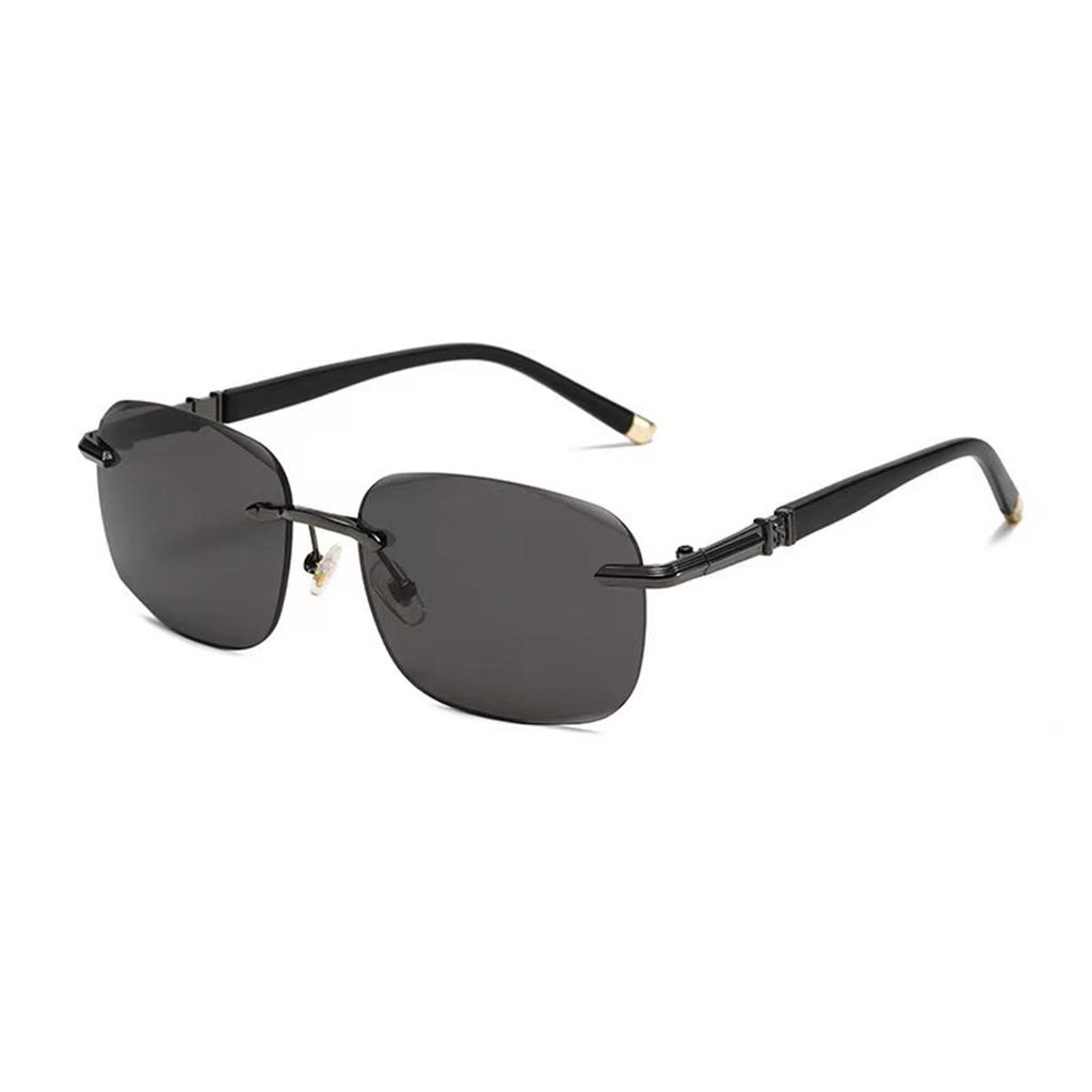 New Fashion Rimless Trim Men's Sunglasses Outdoor Cycling Driving Sunscreen UV Sunglasses.