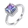 Hochzeit Ovale Symphonie Zirkon Ring Platinbeschichtet Zirkon Mode Damen Kristallschmuck