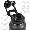 13 Piece Silicone Seals for Water Cup Lid Convenient Leak Proof Sports Bottle Seals Easy Installation Sealing Rings
