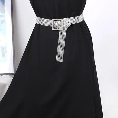 Fashion Diamond Belts Beautiful Shiny Diamond Metal Waistbands for Woman 115cm Stylish Enwind Type Belts