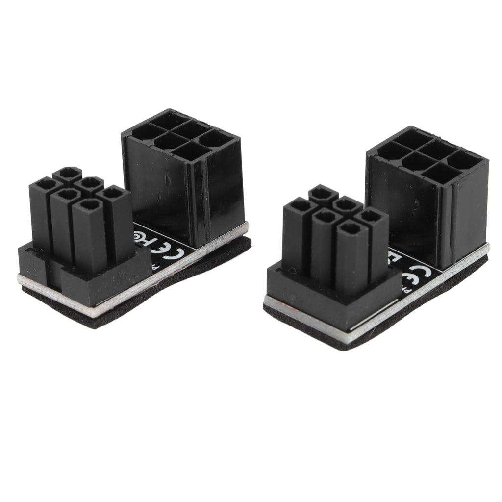2PCS ATX 6pin Adapter Abrasion Performance Small Volume Light Weight Desktops Graphics Card AdapterSponge Model