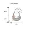 Fashionable Dumpling Shape Shoulder Bag For Women Street Trend Pu Material Zipper Opening Crossbody Purse For Daily Use