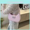Chic Commute Shoulder Bag With Zipper Flap In Black White Green Pink Brown
